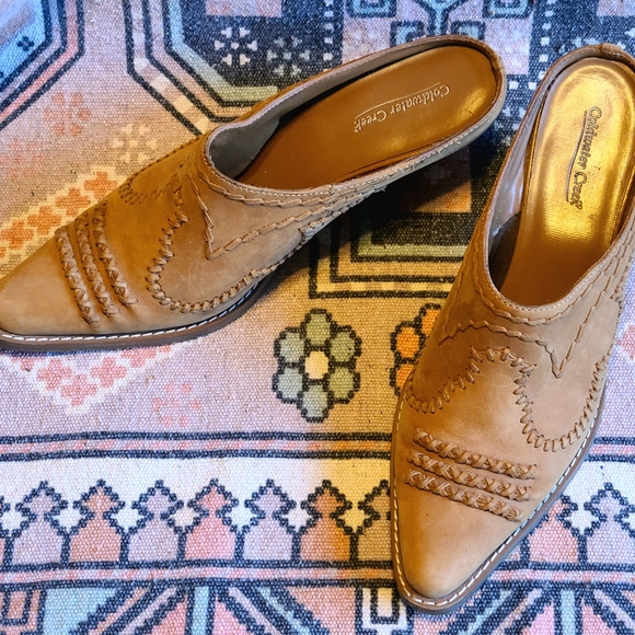 1990's Coldwater Creek Leather Mule Slides Size 8.5 - Picture 4 of 16